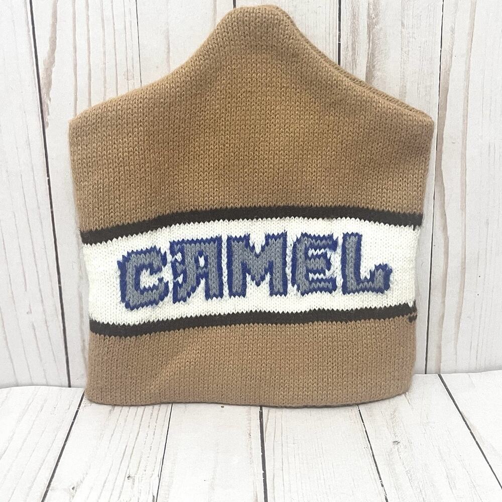 Vintage Camel Tobacco Cigarettes Beanie Camel Color Winter Retro Y2k Made in USA